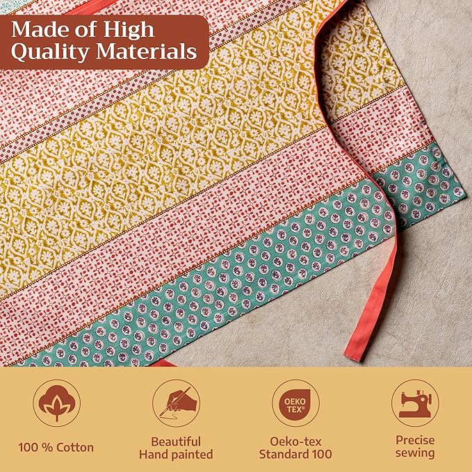 Maison d' Hermine 100% Cotton Apron for women with Pocket Kitchen Chef Apron for Men Cooking Spring Summer