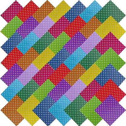 HANPATQUI 50PCS 8 x 8 inch 100% Cotton Fat Quarters Fabric for Sewing and Quilting Bundles Precut Fabric Square for DIY Craft Patchwork-Dot