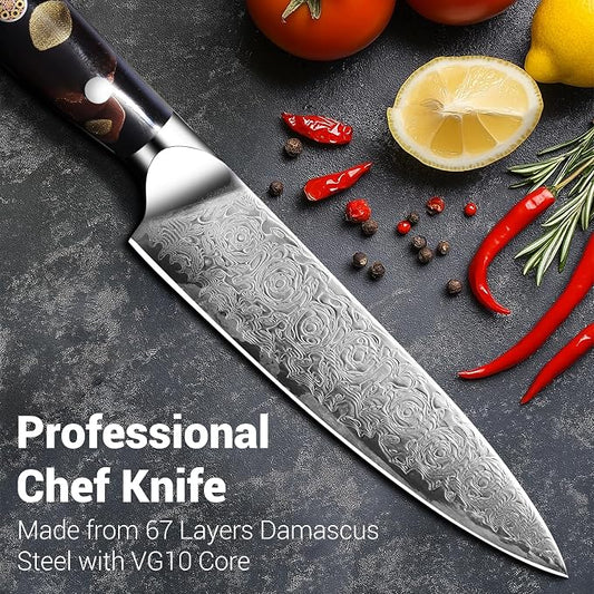 Kitchen Utility Knife,6 Inch Class Damascus Chef Knife,Japanese Petty Paring Knife