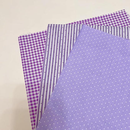 7Pcs 20" x 20" Cotton Fabric DIY Making Supplies Quilting Patchwork Fabric Fat Quarter Bundles DIY for Quilting Cotton Patchwork Cushions (Purple Flowers, 20 x 20 inches)