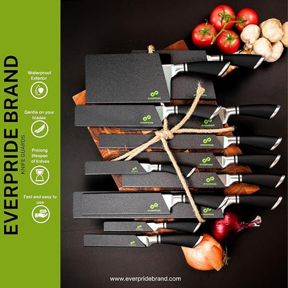 EVERPRIDE 12-Piece Knife Guard Set, Universal Blade Cover Knife Sheaths for Chef and Kitchen Knives Durable Knife Edge Guards Include Multiple Sizes to Protect Your Full Set of Knives