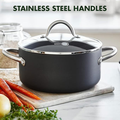 GreenPan Lima Hard Anodized Healthy Ceramic Nonstick 18 Piece Cookware Bakeware Pots and Pans Set, PFAS-Free, Oven Safe, Gray