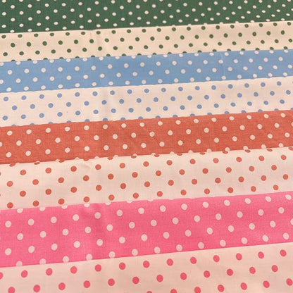 7 pcs 20" x 20" Cotton Fabric DIY Making Supplies Quilting Patchwork Fabric Fat Quarter Bundles DIY for Quilting Cotton Patchwork Cushions (8pcs Dot, 20" x 20")