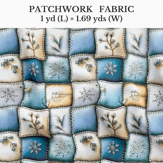 100% Cotton Fabric by the Yard – Turkish Quality Quilting & Sewing Fabric, 1 Yard x 1.69 Yards Wide, Patchwork Cotton for Crafts