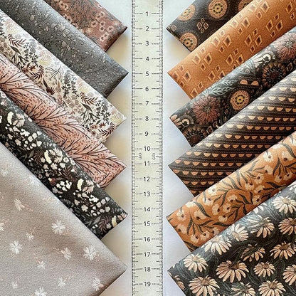 Vintage Floral & Botanical Cotton Fabric Bundle – 60 Pre-Cut Squares (8×8 inch), 100% Cotton 140 GSM, Eco Digital Print, Made in Turkey