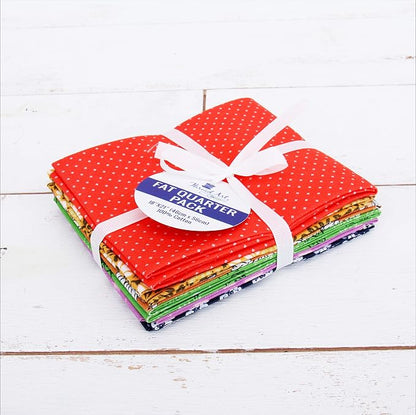 Threadart 6 Fat Quarter Bundles - Rainbow Color Prints 100% Cotton Fabric - Premium 100% Cotton Quilting Fabric - No Duplicates - Full Size Fat Quarters 18"x21"