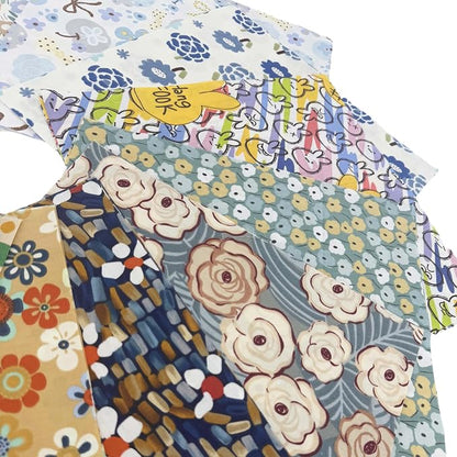 Sunflower Geometric Floral Layer Cake Fabric,10x10 Inch Pre-Cut Cotton Square Quilting Supplies Clearance for Sewing & DIY Crafts (42Pcs)