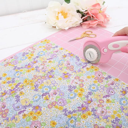 Threadart Exclusive 5 Fat Quarter Bundles - White and Pink Vintage Prints 100% Cotton Fabric - Premium 100% Cotton Quilting Fabric - No Duplicates - Full Size Fat Quarters 18"x21" - White and Pink