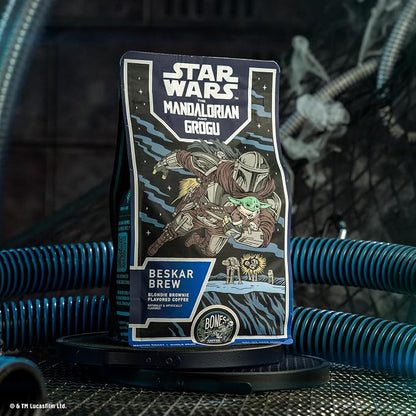 Bones Coffee Company Star Wars Beskar Brew Coffee - Medium Roast - Whole Bean - 100 Percent Low-Acid Arabica Coffee Beans - Blonde Brownie Flavor - 12 Oz