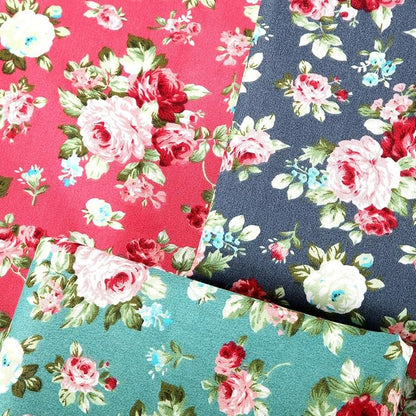 Nodsaw 14-Piece Vintage Floral Fat Quarters Fabric Bundles - 18" x 22" Pre-Cut 100% Cotton Quilting Fabric - Retro Floral Prints Material for Sewing, Quilting, and DIY Crafts