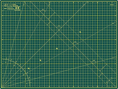 Elan Cutting Mat A2 Green, Self Healing Cutting Mat 18x24 Inch, 5-Ply Craft Board Green, Hobby Board for Crafts 18x24 Inch