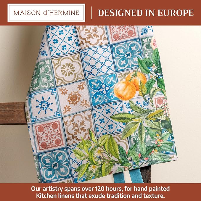 Maison d' Hermine 100% Cotton Apron for women with Pocket Kitchen Chef Apron for Men Cooking Spring Summer