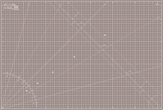 Elan Cutting Mat A1 Black & Taupe, Large Self Healing Cutting Mat 24 x 36 Inch, 5-Ply Craft Board Black, Hobby Board for Crafts 24x36 Inch