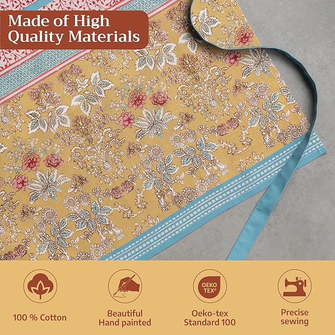 Maison d' Hermine 100% Cotton Apron for women with Pocket Kitchen Chef Apron for Men Cooking Spring Summer