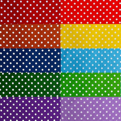 40 Strip Jelly Roll Fabric Strips for Sewing, 100% Cotton Fabric for Quilting Crafting, Precut Bundles, Patchwork Precut Quilt Squares-2.5" x 44" Dot