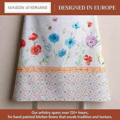 Maison d' Hermine 100% Cotton Apron for women with Pocket Kitchen Chef Apron for Men Cooking Spring Summer