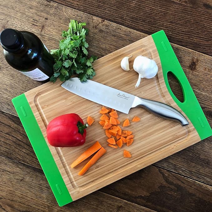 Jean-Patrique Japanese Knife, 7 Inches - Stainless Steel Professional Chef Knife with an Ergonomic Handle for Fish, Sushi, Meat, Vegetables