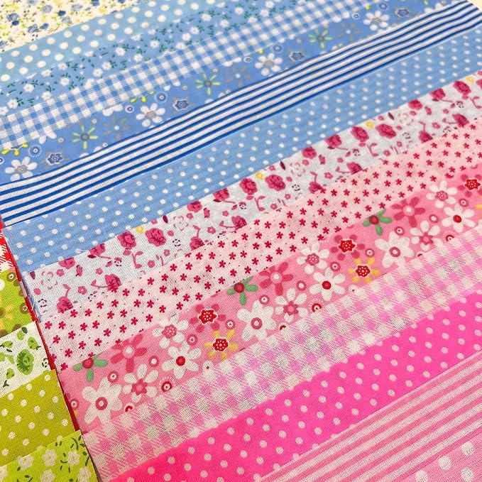 7Pcs 9.8" x 9.8"(25 * 25CM) Cotton Fabric DIY Making Supplies Quilting Patchwork Fabric Fat Quarter Bundles DIY for Quilting Cotton Patchwork Cushions (Pink/Purple, 9.8" x 9.8")
