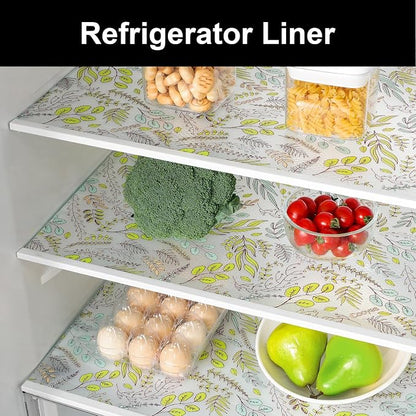 Cooyes Shelf Liners for Kitchen Cabinets, Refrigerator Liners Waterproof & Oil-Proof Kitchen Cupboard Liner Drawer Mats EVA Material Non Adhesive Fridge Liner for Shelves（23.6" W x 236" L）