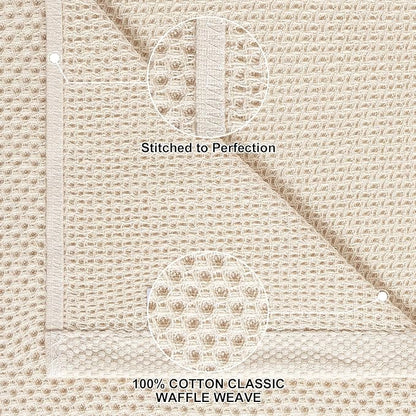 Homaxy 100% Cotton Kitchen Towels and Dishcloths Set, 12 x 12 Inches and 13 x 28 Inches, Set of 8 Bulk Kitchen Towels Set, Ultra Soft Absorbent Dish Cloths for Washing Dishes, Multicolor