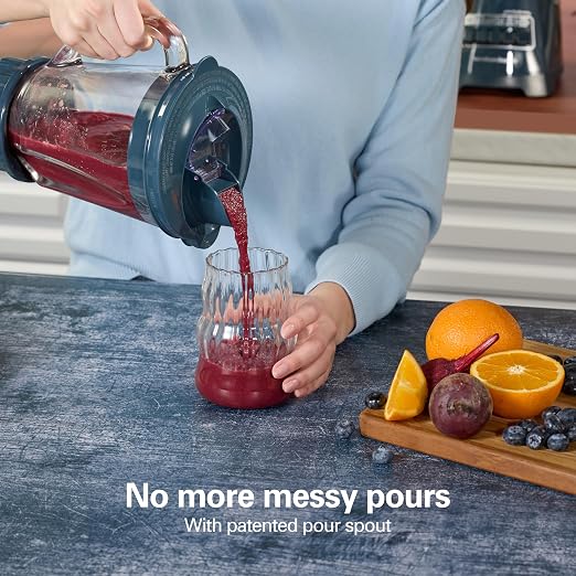Hamilton Beach Power Elite Wave Action Blender For Smoothies, 40 Oz Glass Jar, 12 Functions Including Puree, Crush Ice, 700 Watts - Kitchen Makeover Blue (58155)