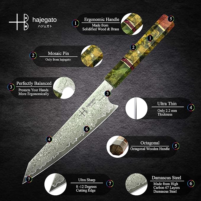 Damascus Chef Knife Petty Unique One Of Kind Handle Professional 6 Inch Japanese Chefs Kitchen Knife Vg10 67 Layers Damascus Steel Knive with Sheath