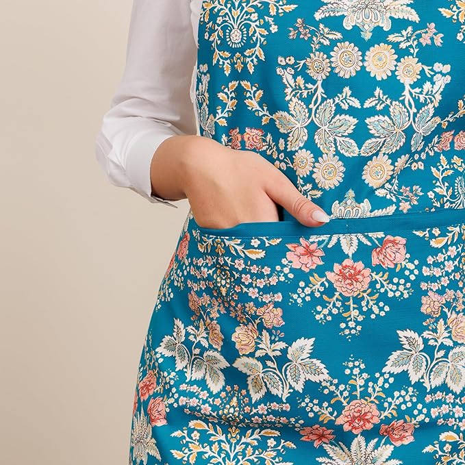 Maison d' Hermine 100% Cotton Apron for women with Pocket Kitchen Chef Apron for Men Cooking Spring Summer