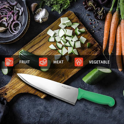 8 inch Japanese High Carbon Stainless Steel Chef Knife Set, Professional Extra Sharp Wide Cook Knife with Non-slip Ergonomic Handle, for Kitchen Home Restaurant