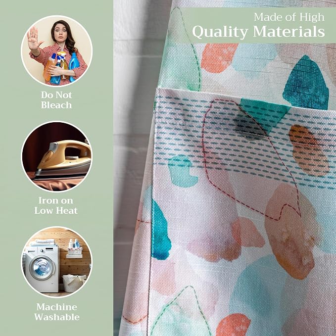 Maison d' Hermine 100% Cotton Apron for women with Pocket Kitchen Chef Apron for Men Cooking Spring Summer