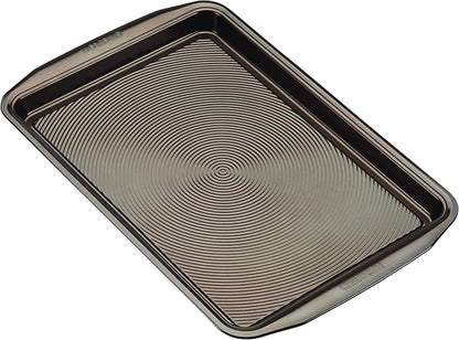 Circulon Bakeware Nonstick Cookie Pan Set, Cookie Sheets for Baking, 2-Pieces, Chocolate Brown
