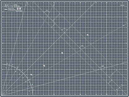 Elan Cutting Mat A2 Gray, Self Healing Cutting Mat 18x24 Inch, 5-Ply Craft Board Gray, Hobby Board for Crafts 18x24 Inch