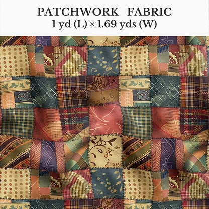 100% Cotton Fabric by the Yard – Turkish Quality Quilting & Sewing Fabric, 1 Yard x 1.69 Yards Wide, Patchwork Cotton for Crafts