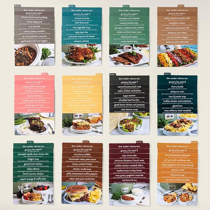 PPP Meal Planner with 72 Photo Recipe Cards (Slow Cooker Vol 2) - Weekly Menu Planner | Recipe Box | 12 Reusable Grocery Lists | 5 Blank Cards | Card Protectors | Easy Recipe Ideas with Pictures