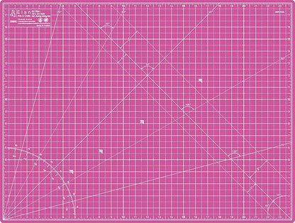 Elan Cutting Mat A2 Pink & Purple, Self Healing Cutting Mat 18x24 Inch, 5-Ply Craft Board Pink, Hobby Board for Crafts 18x24 Inch