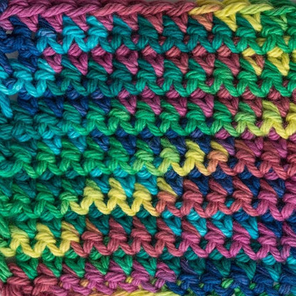 Lily Sugar'n Cream 100% Cotton Yarn 6-Pack Bundle with Bella's Crafts Stitch Markers (Psychadelic Mix)