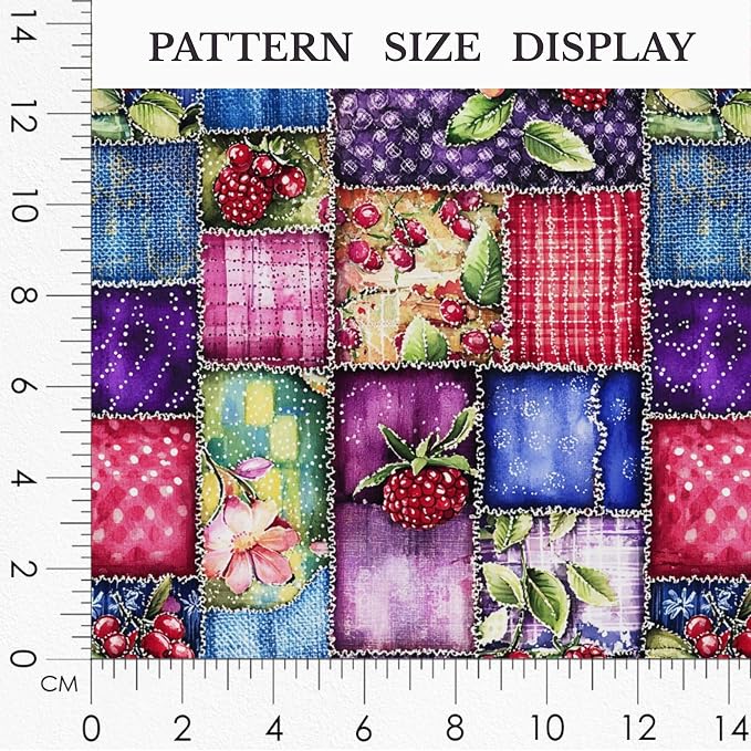 100% Cotton Fabric by the Yard – Turkish Quality Quilting & Sewing Fabric, 1 Yard x 1.69 Yards Wide, Patchwork Cotton for Crafts