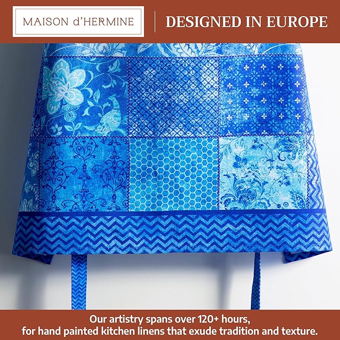 Maison d' Hermine 100% Cotton Apron for women with Pocket Kitchen Chef Apron for Men Cooking Spring Summer