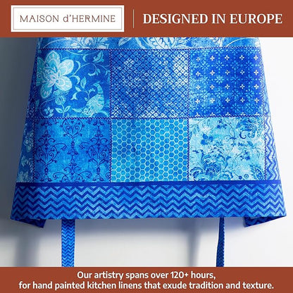 Maison d' Hermine 100% Cotton Apron for women with Pocket Kitchen Chef Apron for Men Cooking Spring Summer