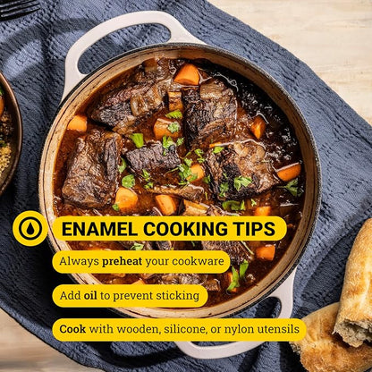 Lodge Essential Enamel Braiser 3.5 Quart - Refrigerator- & Oven-Safe up to 500° F - Heat-Retaining, Induction-Safe & PFAS-Free Enamel Cookware - Lagoon