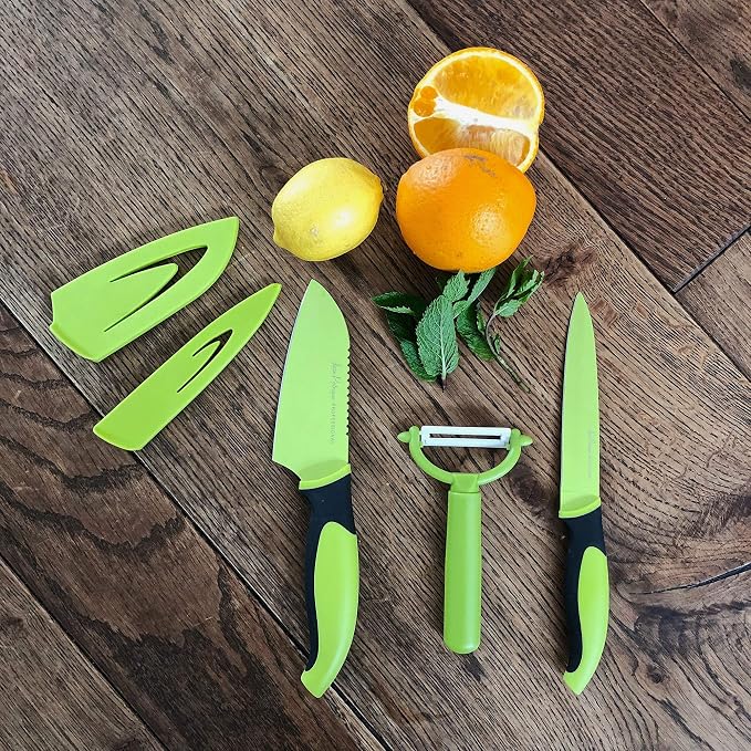 Jean-Patrique 3 Piece Chef’s Non-Stick Green & Black Prep Set