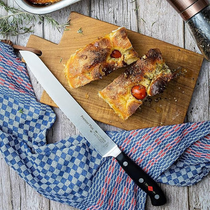 F. DICK - Premier Plus Bread Knife - Forged Steel with 8.2’’ blade & 56 HRC - Ideal for cutting bread - Jagged and serrated edge - NSF Certified - Ultra sharp - Ergonomic handle - Made in Germany