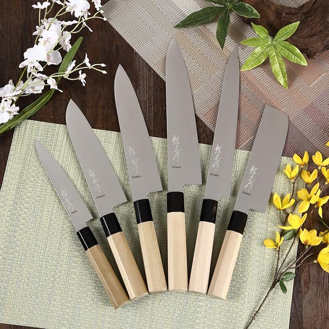 Japanese Vegetable Knife Damascus ZA18 69 Layer Octagonal Magnolia Wood Handle, Nakiri 6.3-inch (160mm)