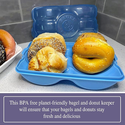 Touch Up Cup Bagel Fresh, Donut and Muffin Holder Container Storage Keeper Saver, Airtight and Reusable, BPA-Free, Holds 6 Bagels, 6 Donuts and 6 Muffins, As Seen On Shark Tank Products