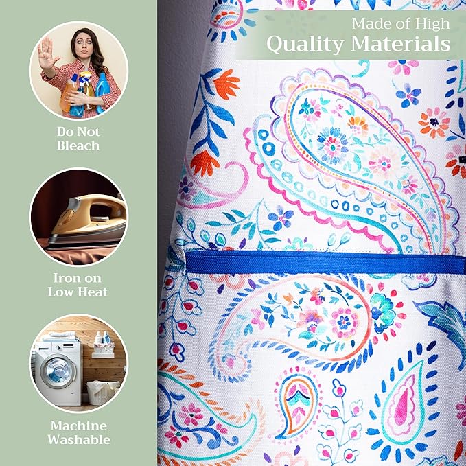 Maison d' Hermine 100% Cotton Apron for women with Pocket Kitchen Chef Apron for Men Cooking Spring Summer