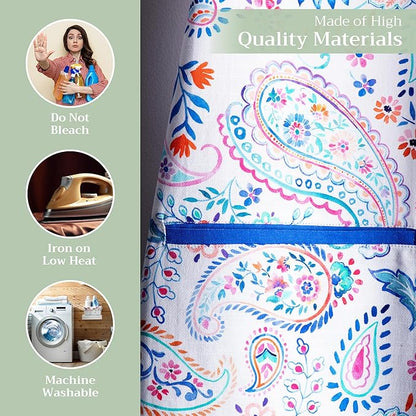 Maison d' Hermine 100% Cotton Apron for women with Pocket Kitchen Chef Apron for Men Cooking Spring Summer