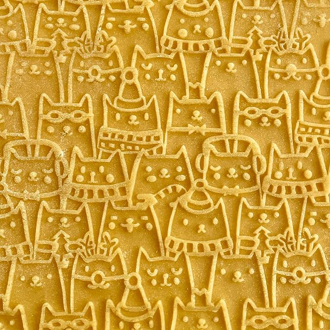 CHRISTMAS FEST 3 Mini Embossed Rolling Pin Set. Wooden Laser Engraved Textured rolling pins for Cookies, Modeline, Ceramic with Skulls, Bats, Halloween by Algis Crafts