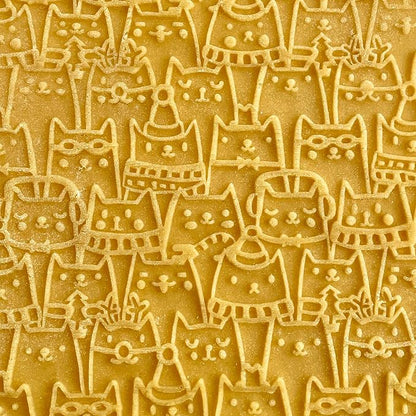 CHRISTMAS FEST 3 Mini Embossed Rolling Pin Set. Wooden Laser Engraved Textured rolling pins for Cookies, Modeline, Ceramic with Skulls, Bats, Halloween by Algis Crafts
