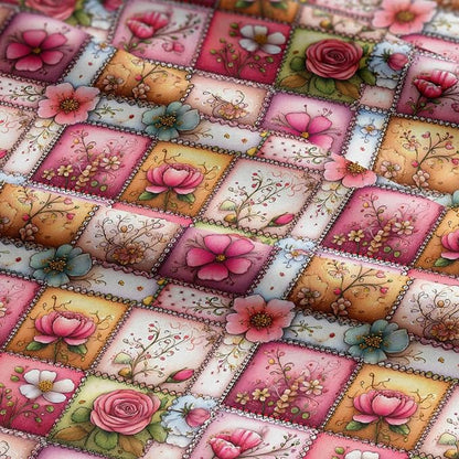 100% Cotton Fabric by the Yard – Turkish Quality Quilting & Sewing Fabric, 1 Yard x 1.69 Yards Wide, Patchwork Cotton for Crafts