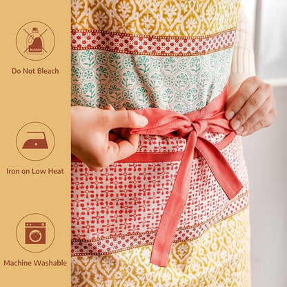 Maison d' Hermine 100% Cotton Apron for women with Pocket Kitchen Chef Apron for Men Cooking Spring Summer