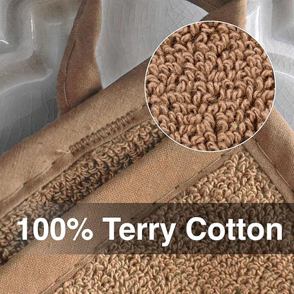 RITZ Terry Pocket Mitt & Hot Pad: Unparalleled Heat Resistant, Durable 100% Cotton – Ergonomically Designed for Optimal Grip – Easy-Care Machine Washable – 2-Pack, Mocha